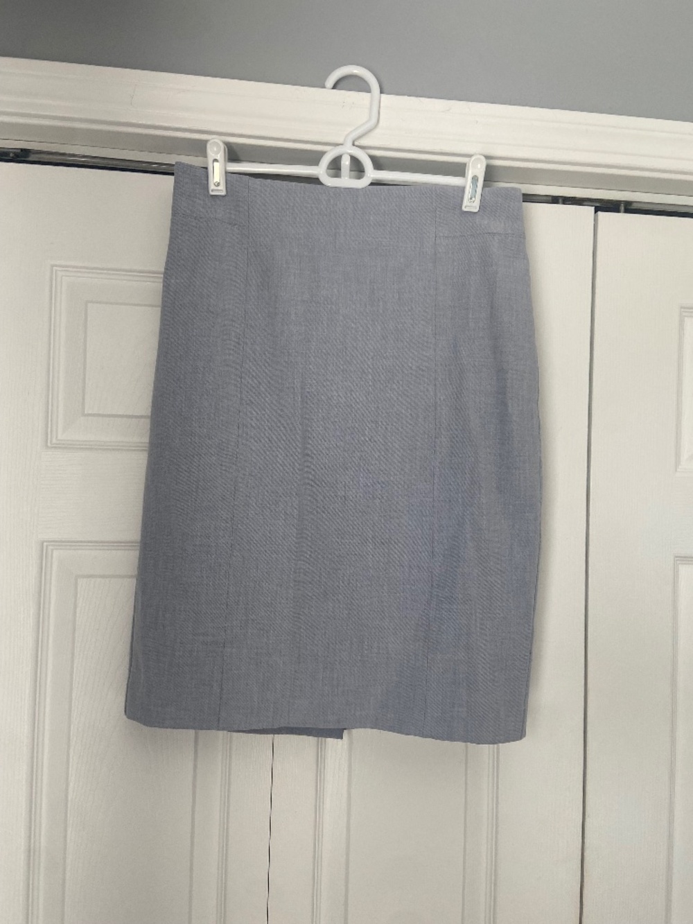 Gray Ann Taylor Knee-Length Pencil Skirt